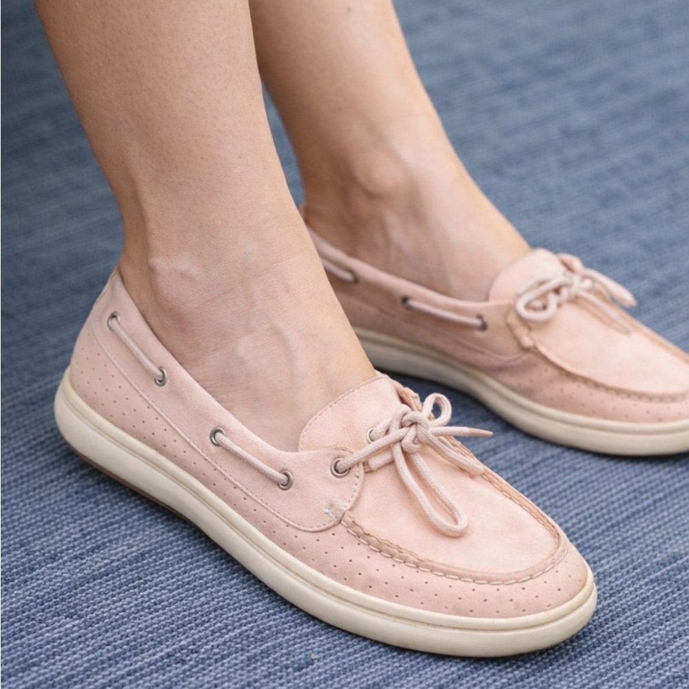 EUC WOMEN’S SIZE 9 PALE PINK SPERRY TOPSIDER LEATHER LOAFERS/MULES